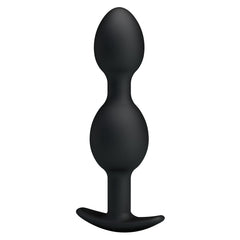 Pretty Love Silicone Anal Balls Butt Plug Black - - Butt Plugs