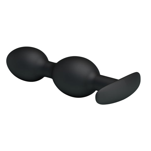 Baile Pretty Love Silicone Anal Balls Butt Plug Black Movement Activated - Butt Plugs
