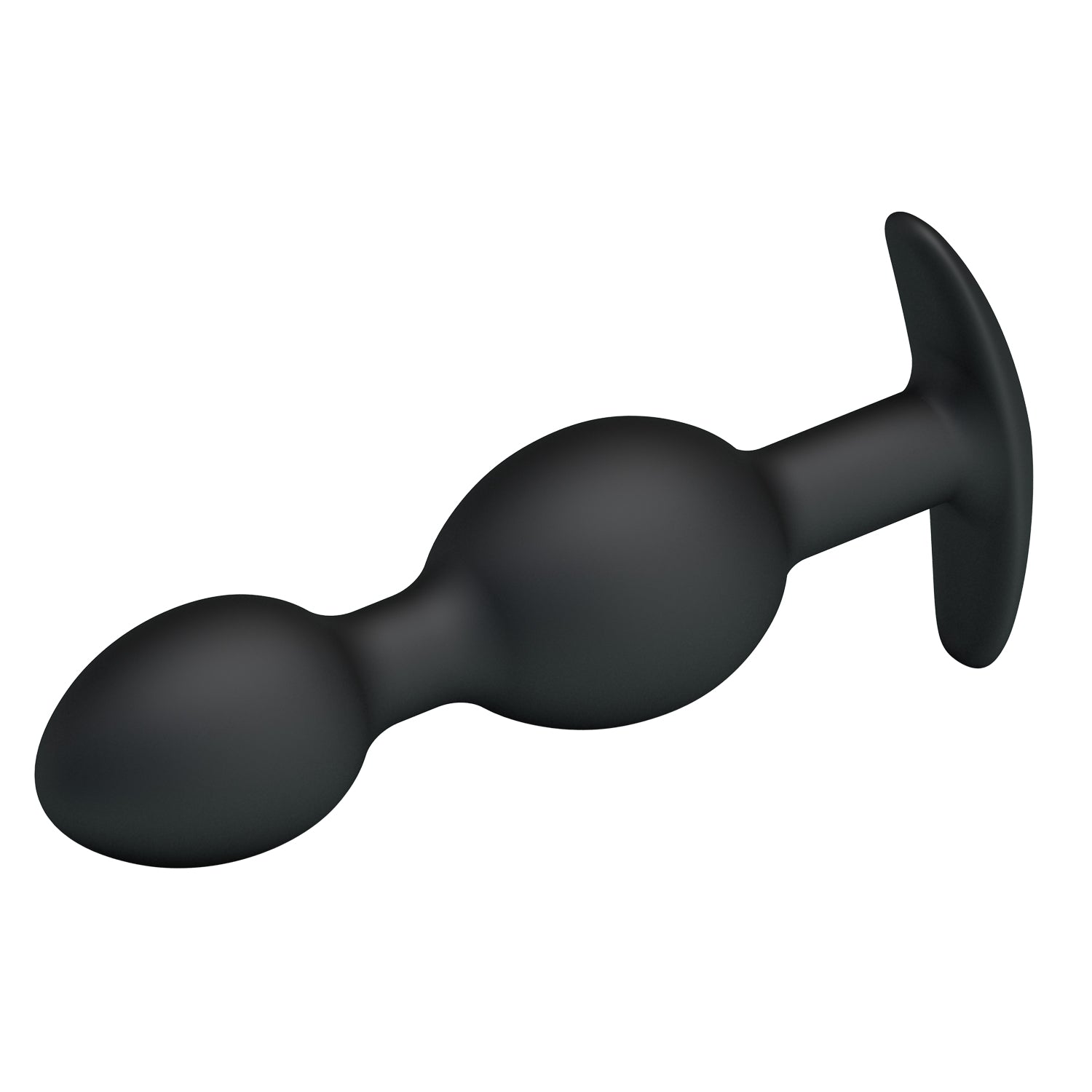 Pretty Love Silicone Anal Balls Butt Plug Black - - Butt Plugs