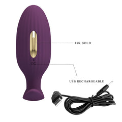 Pretty Love Jefferson App Control Butt Plug Byzantium - - Butt Plugs