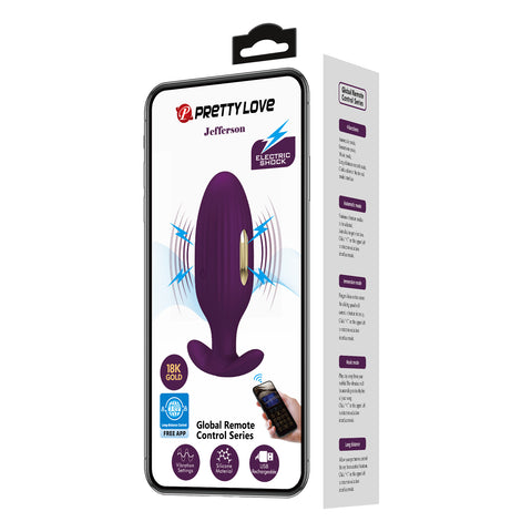 Pretty Love Jefferson App Control Butt Plug Byzantium - Butt Plugs