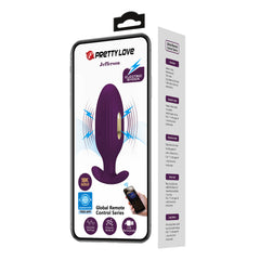 Pretty Love Jefferson App Control Butt Plug Byzantium - - Butt Plugs