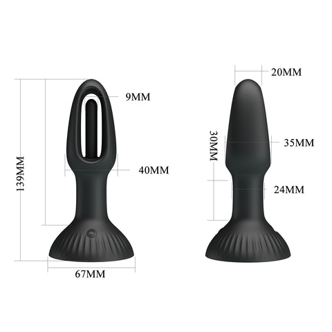 Baile Hubert Vibrating and Wiggling Butt Plug - Butt Plugs