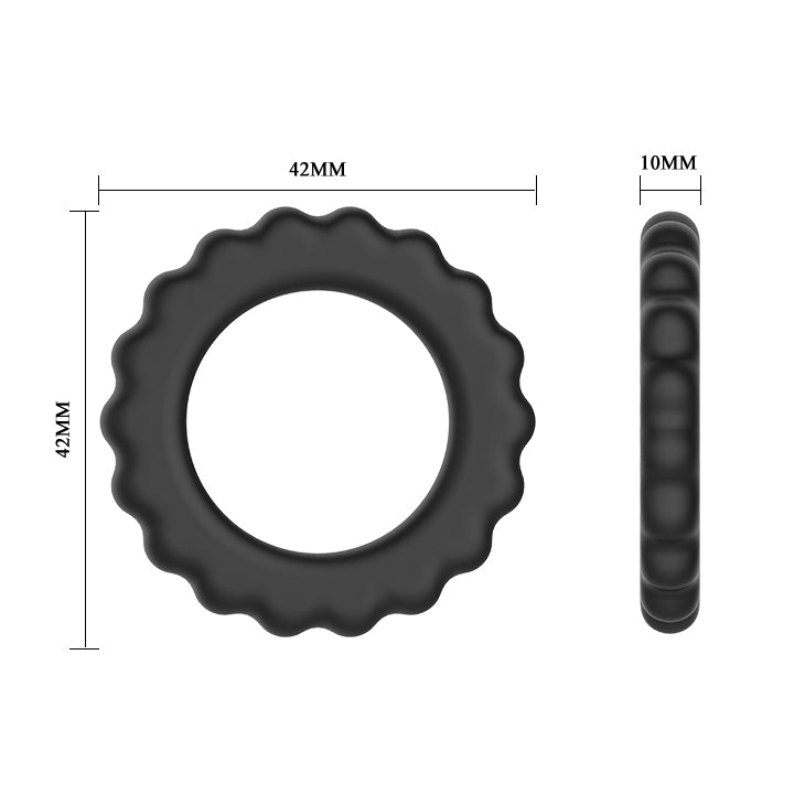Baile Pretty Love Titan Mens Stretchy Cock Ring Black - - Stretchy Cock Rings