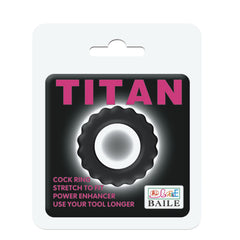 Baile Pretty Love Titan Mens Stretchy Cock Ring Black - - Stretchy Cock Rings