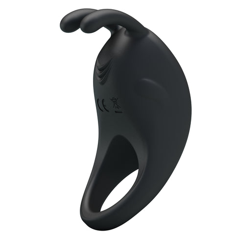 Baile Pretty Love Rechargeable Rabbit Vibrator Cockring Dual Stimulation - Vibrating Cock Rings
