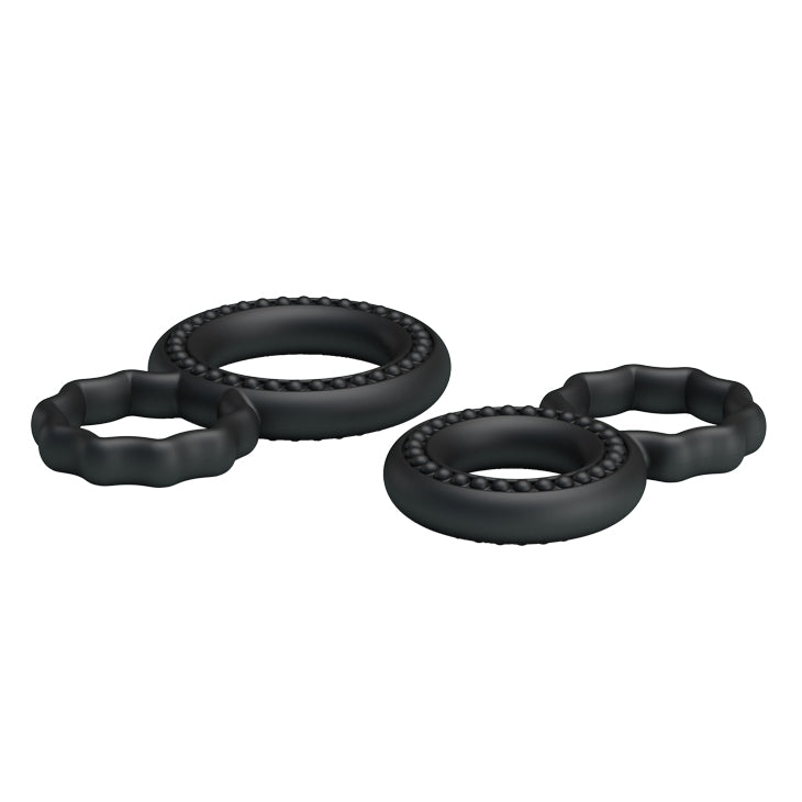 Baile Dual Pack Mens Stretchy Silicone Cock Ring - Stretchy Cock Rings