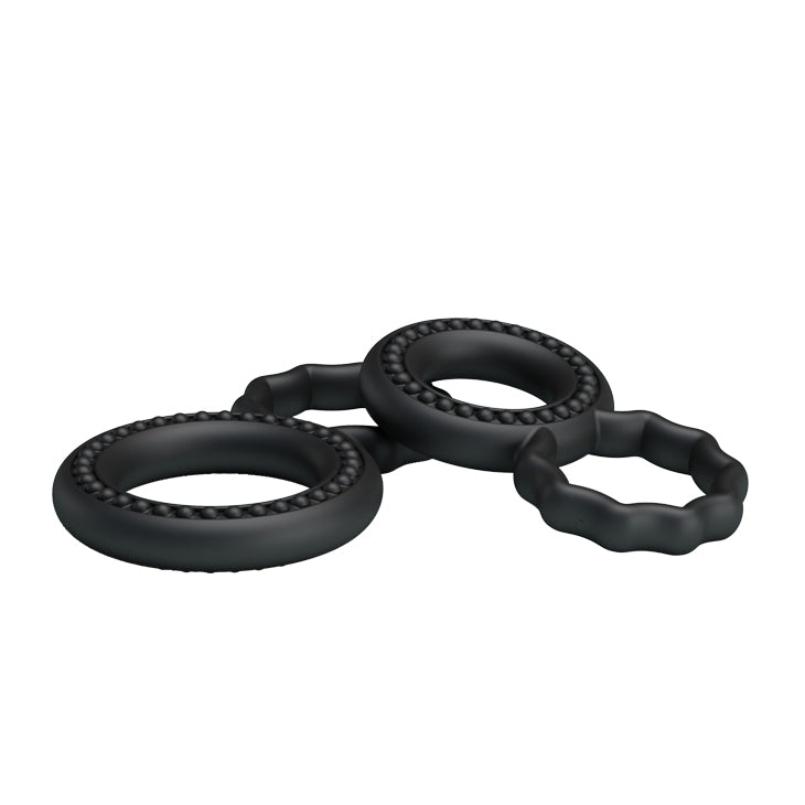 Baile Dual Pack Mens Stretchy Silicone Cock Ring - Stretchy Cock Rings