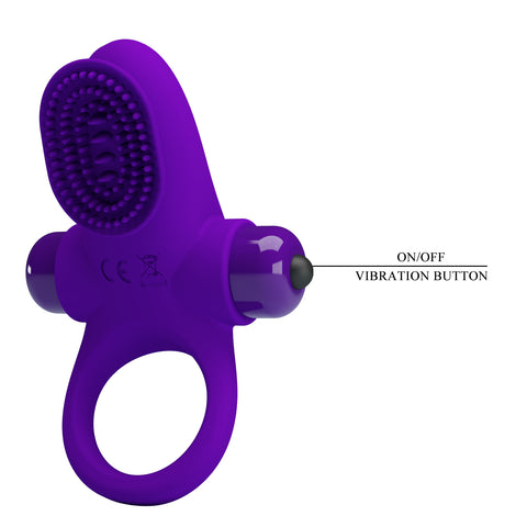 Baile Pretty Love 10 Functions Silicone Vibrant Penis Ring II Dual Stimulation - Vibrating Cock Rings