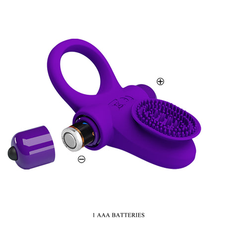 Baile Pretty Love 10 Functions Silicone Vibrant Penis Ring II Dual Stimulation - Vibrating Cock Rings