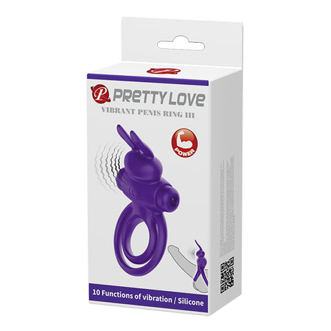 Baile Pretty Love 10 Functions Silicone Vibrant Penis Ring III Vibrating - Vibrating Cock Rings