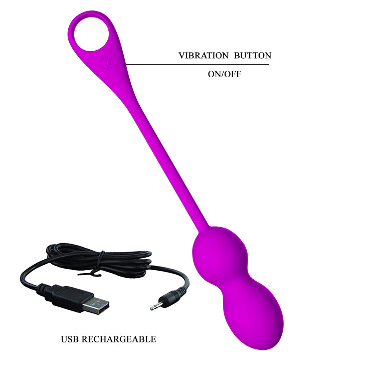 Baile Elvira 12 Functions Rechargeable Vibrating Kegel Ball - Love Eggs and Kegel Exercisers