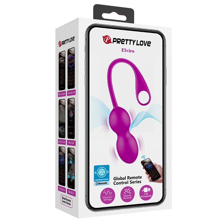 Baile Elvira 12 Functions Rechargeable Vibrating Kegel Ball - Love Eggs and Kegel Exercisers
