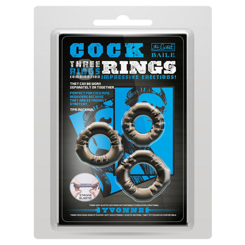 Baile Pretty Love YVONNE Combo Male Cock Ring Set - Cock Ring Sets