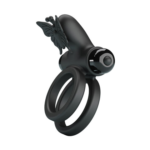 Baile Pretty Love Vibrating Passionate Silicone Cock Ring IX Double Ring - Vibrating Cock Rings