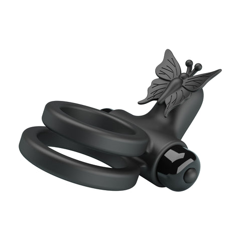 Baile Pretty Love Vibrating Passionate Silicone Cock Ring IX Double Ring - Vibrating Cock Rings