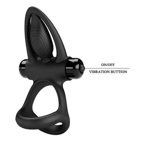 Baile Pretty Love 10 Functions Stretchy Vibrating Cock Ring Multi Textured - Vibrating Cock Rings