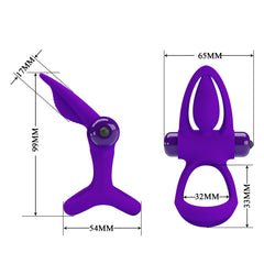 Pretty Love 10 Functions Stretchy & Vibrating Cock Ring - - Vibrating Cock Rings