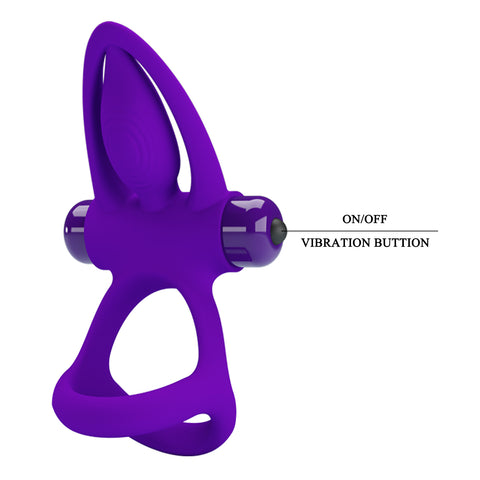 Baile Pretty Love 10 Functions Stretchy Vibrating Cock Ring Multi Textured - Vibrating Cock Rings