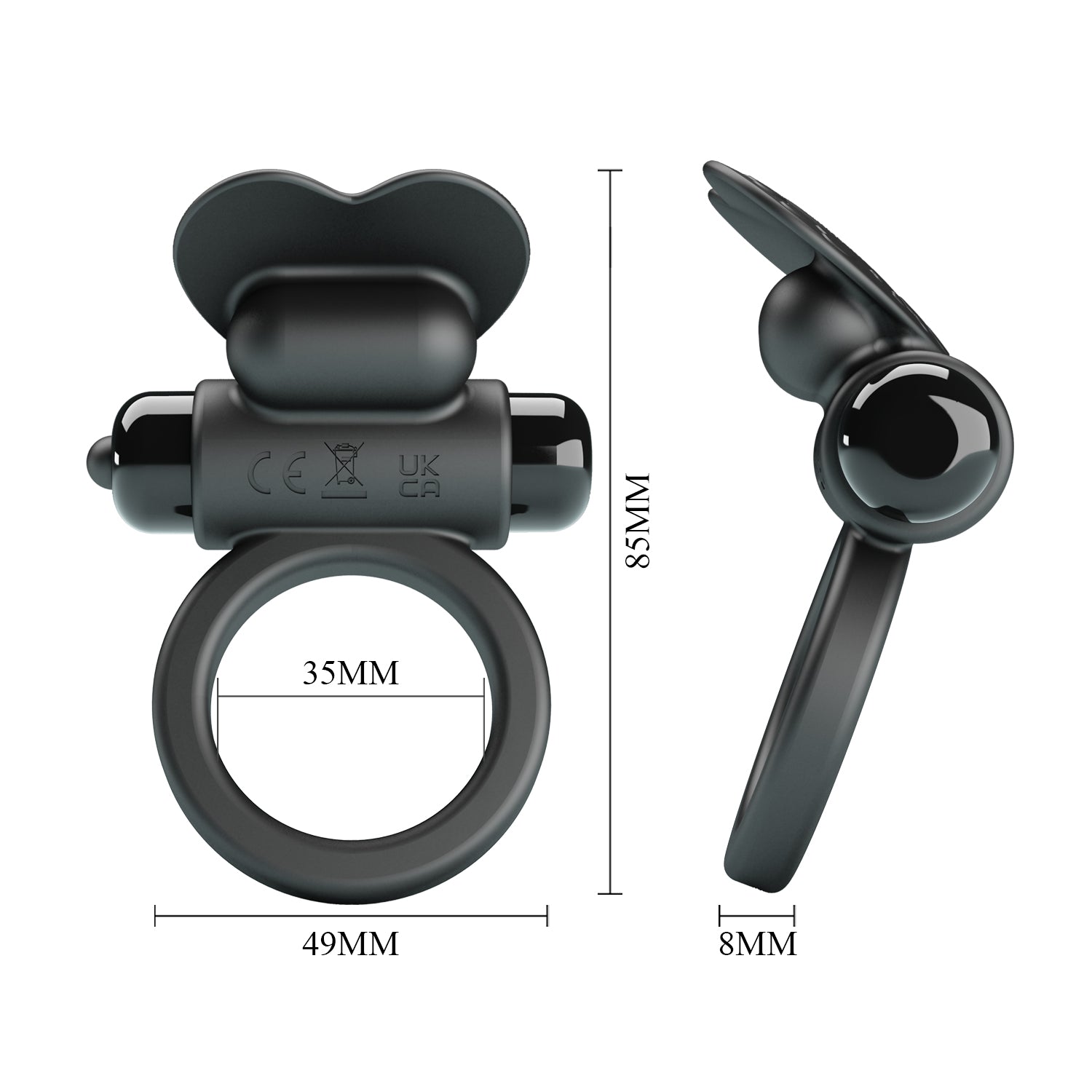 Baile Debonaire Vibrant Silicone Penis Ring - - Vibrating Cock Rings