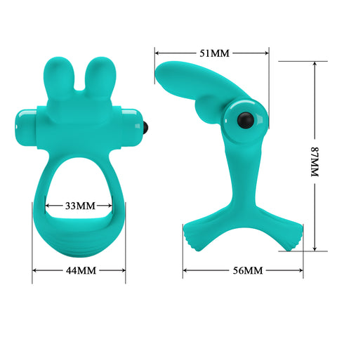 Baile Pretty Love Passionate Dante Mens Vibrating Cock Ring Dual Support - Vibrating Cock Rings