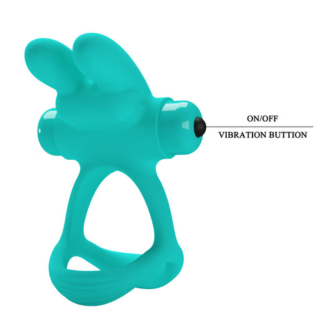 Baile Pretty Love Passionate Dante Mens Vibrating Cock Ring Dual Support - Vibrating Cock Rings