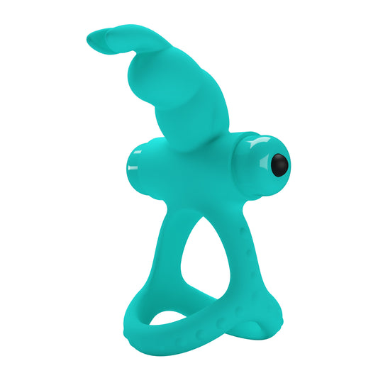 Pretty Love Passionate Figgy Vibrating Male Cock Ring - Blue - Vibrating Cock Rings