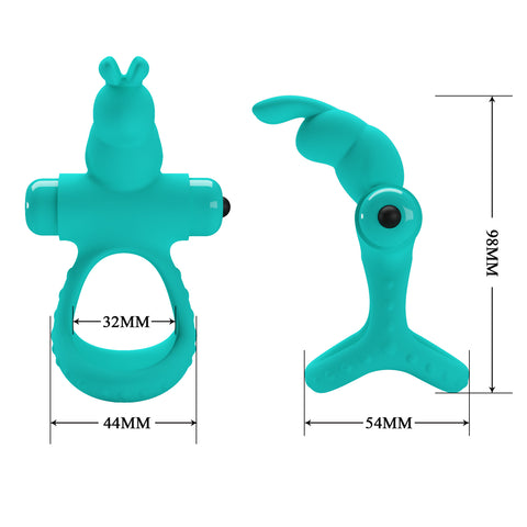 Baile Pretty Love Passionate Figgy Vibrating Male Cock Ring Dual Ring - Vibrating Cock Rings