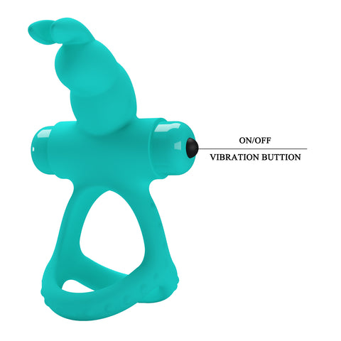 Baile Pretty Love Passionate Figgy Vibrating Male Cock Ring Dual Ring - Vibrating Cock Rings