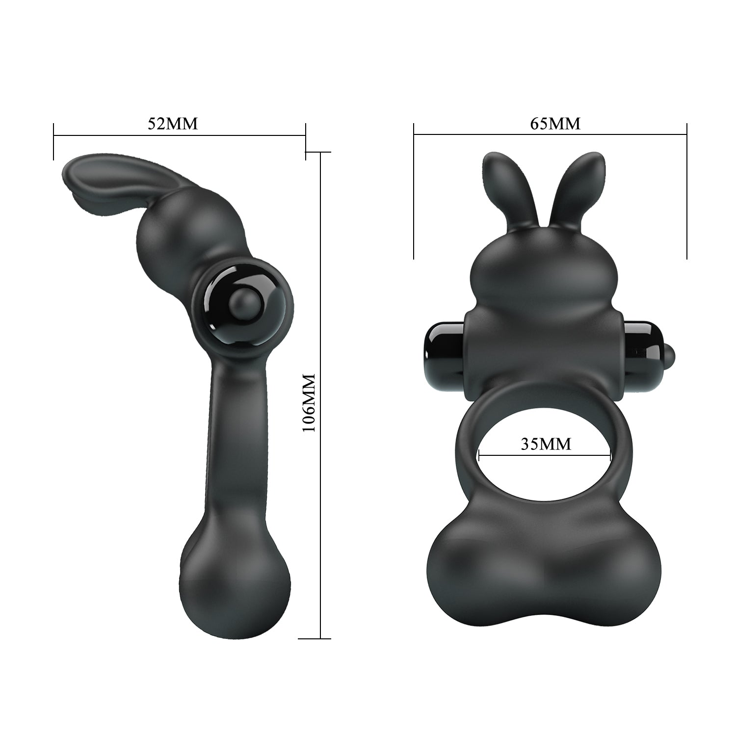 Baile Yusuf Vibrating Mens Cock Ring with Steele Balls - Vibrating Cock Rings