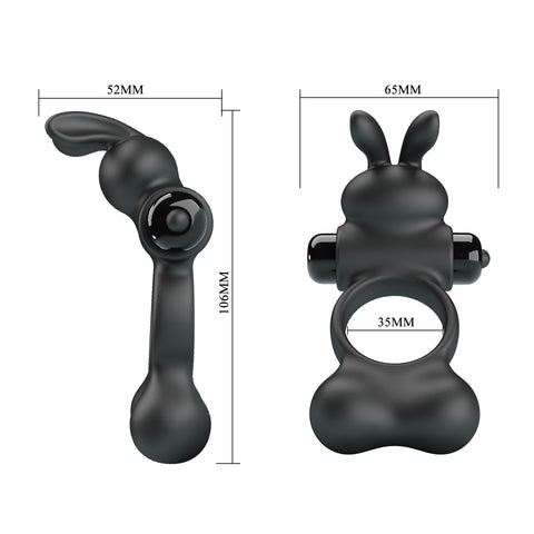 Baile Yusuf Vibrating Mens Cock Ring with Steele Balls - Vibrating Cock Rings