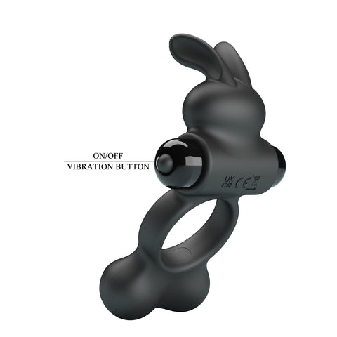 Baile Yusuf Vibrating Mens Cock Ring with Steele Balls - Vibrating Cock Rings