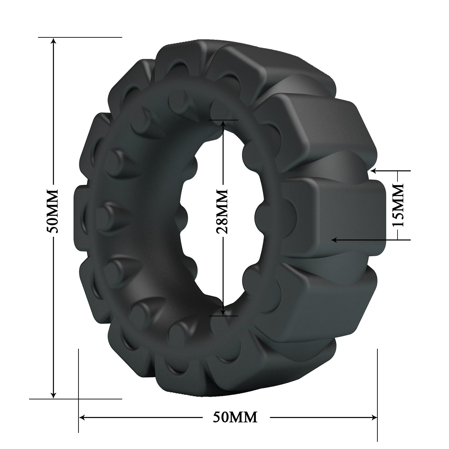 Baile Laiden Super Soft Silicone Stretchy Cock Ring No. 5 - - Stretchy Cock Rings