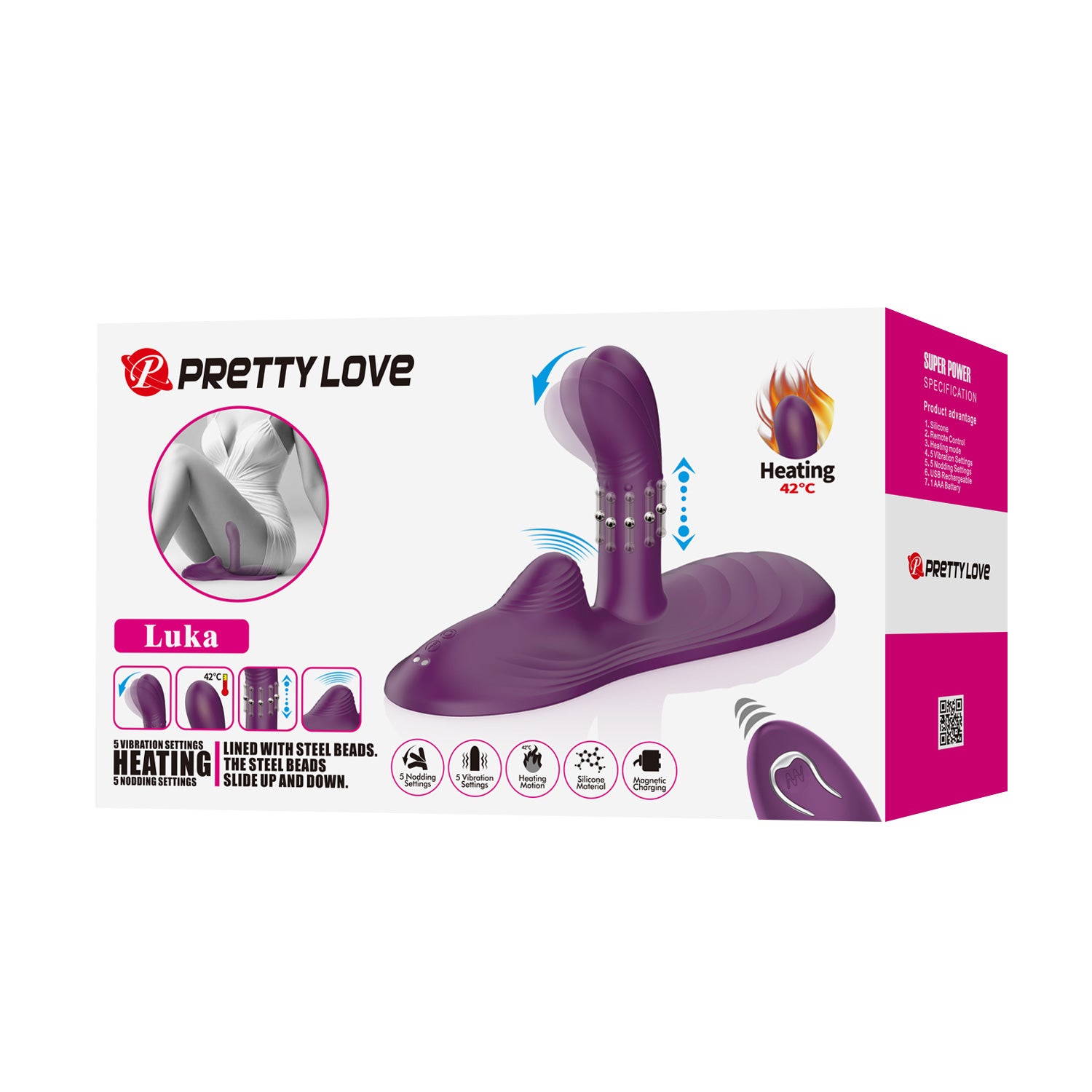 Baile Luka Rechargeable Remote Control Love Pad Vibrator - - G-Spot Vibrators