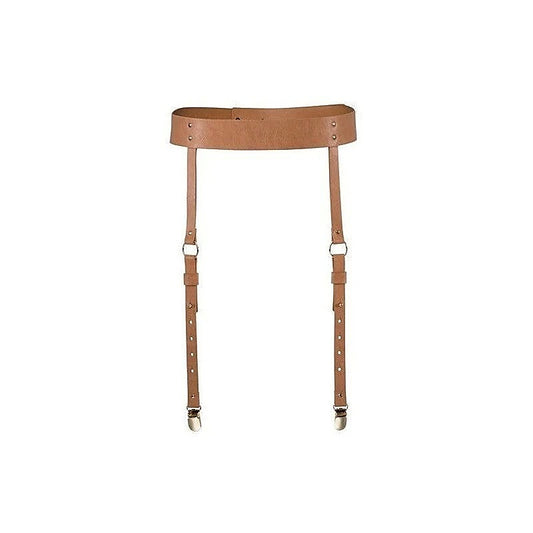 Maze Vegan Leather Adjustable Suspender Belt - Butt Plugs