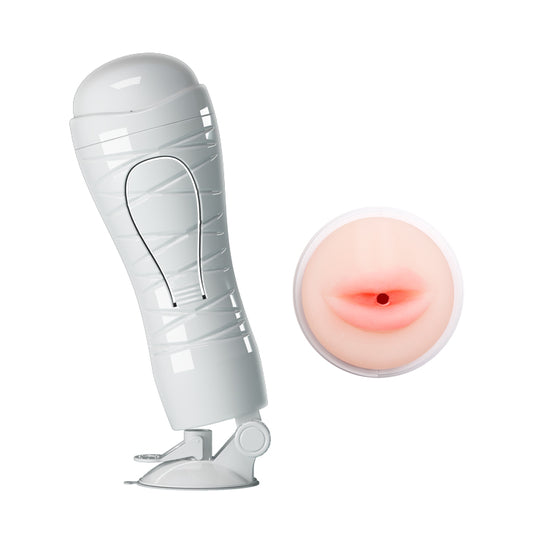 Baile Flora Realistic Fleshlight Mouth Stroker - Flesh - Masturbators and Strokers