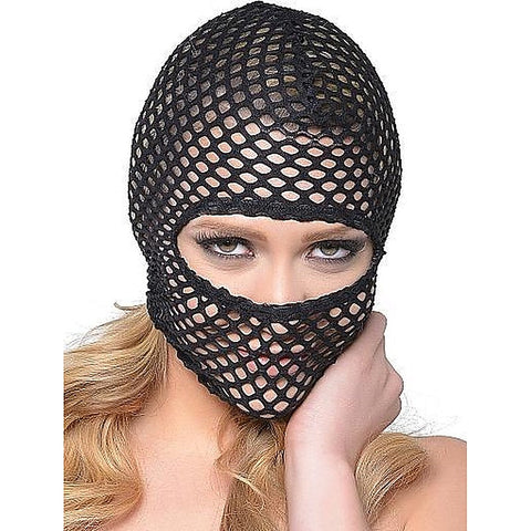 Premium Fetish Fantasy Fishnet Fetish Play Hood - Bondage Hoods