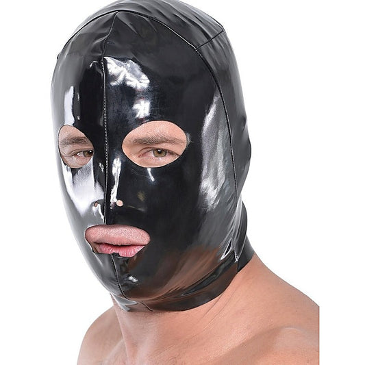 Fetish Fantasy Wet Look 3 Hole BDSM Hood - Bondage Hoods
