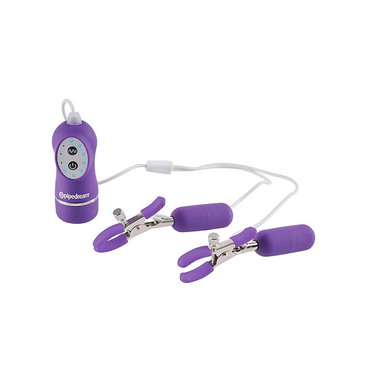 Fetish Fantasy 10 Function Vibrating Nipple Clamps - Nipple and Clit Clamps