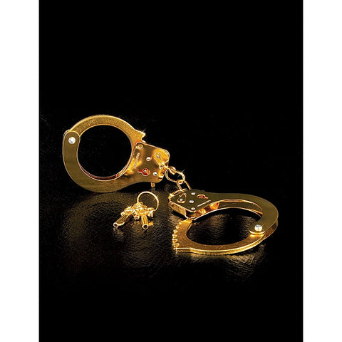 Premium Fetish Fantasy Gold Metal Bondage Cuffs - Cuffs and Restraints