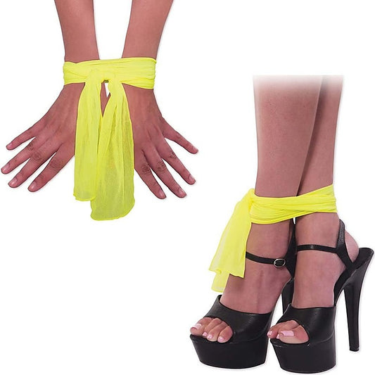 Neon Love Ties Wrist and Ankle Restraints - Collars and Leads