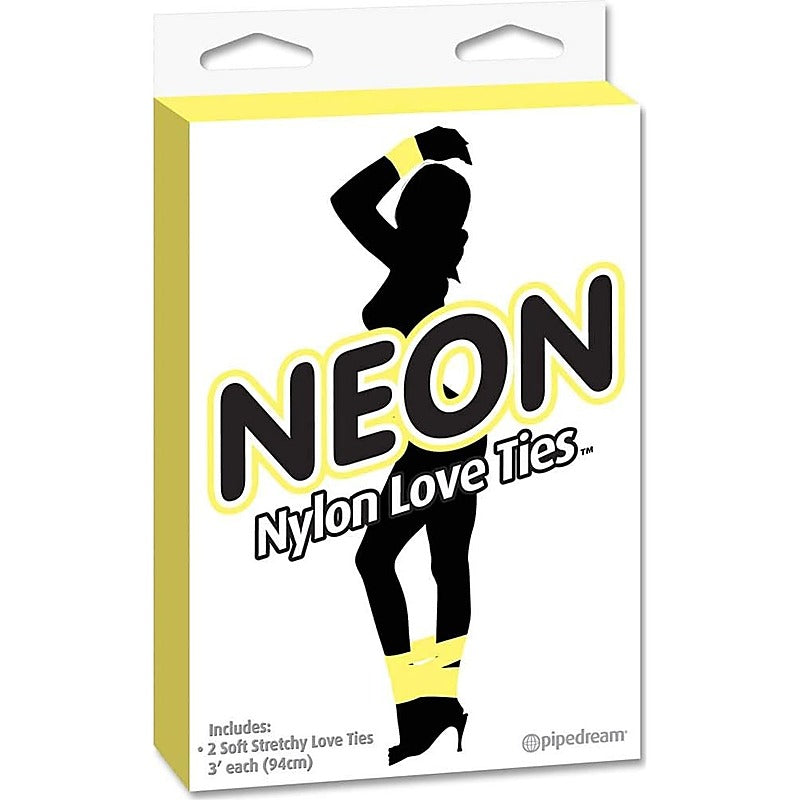 Neon Love Ties Wrist and Ankle Restraints - Collars and Leads