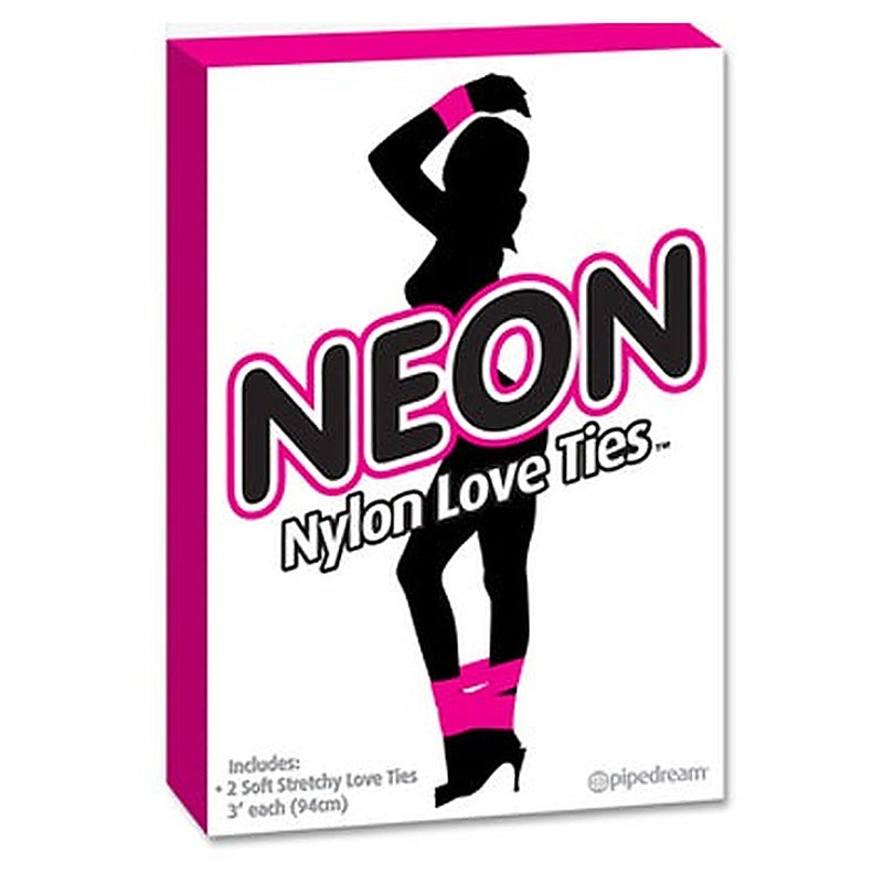Neon Love Ties Wrist and Ankle Restraints - Collars and Leads