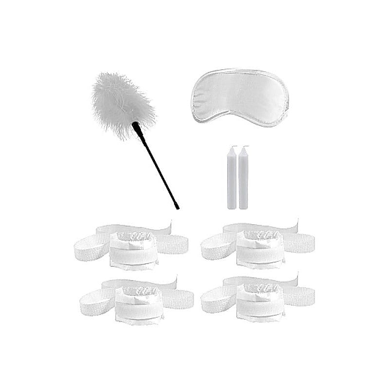 Ouch! Honeymoon Bondage Kit White by Shots Toys - Bondage Kits