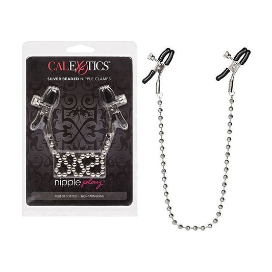 Nipple Play Silver Beaded Nipple Clamps - Nipple and Clit Clamps
