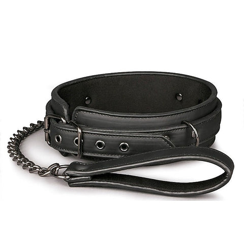 Premium Fetish Collar with Leash by Easytoys - Collars and Leads