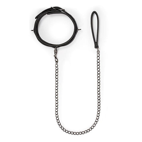 Premium Fetish Collar with Leash by Easytoys - Collars and Leads