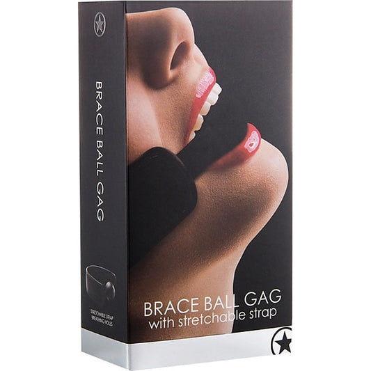 Brace Ball Gag Black by Shots Toys - Bondage Gags and Bits