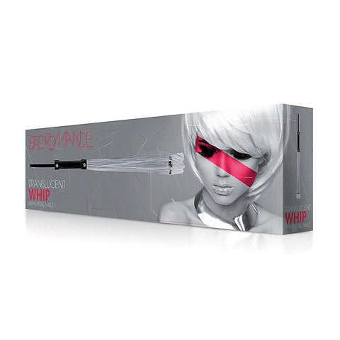 Bad Romance Translucent Whip with Metal Nails by Shots Toys - Whips And Crops