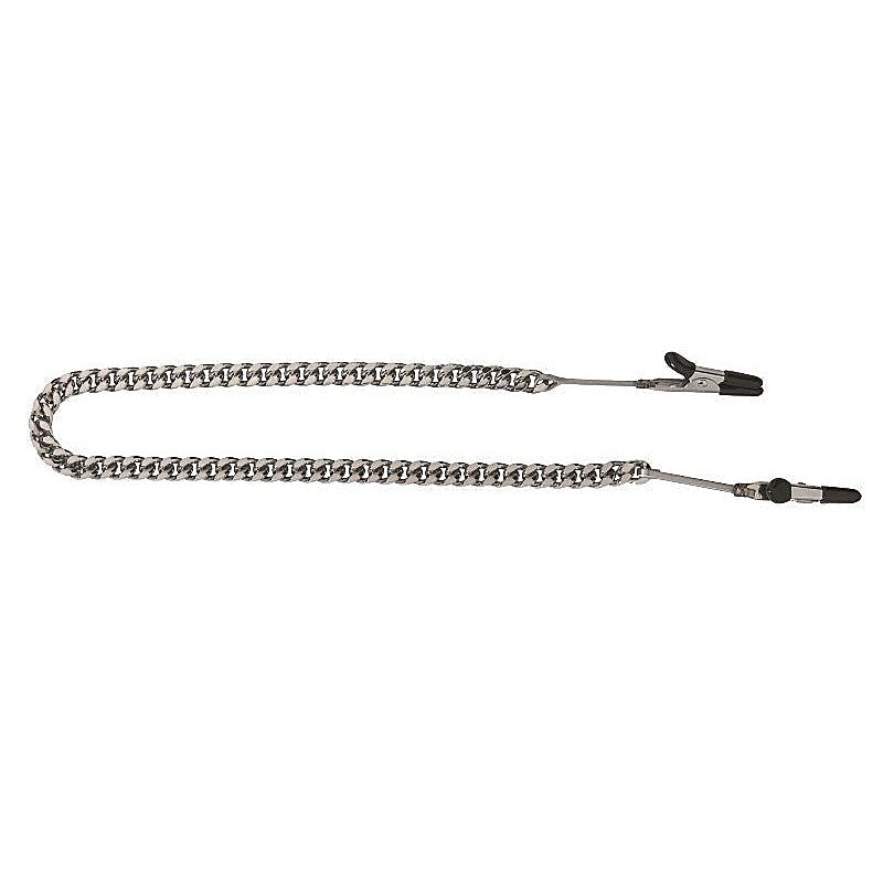 Endurance Teaser Tip Clamps with Jewel Chain by Spartacus - Breast and Nipple Toys